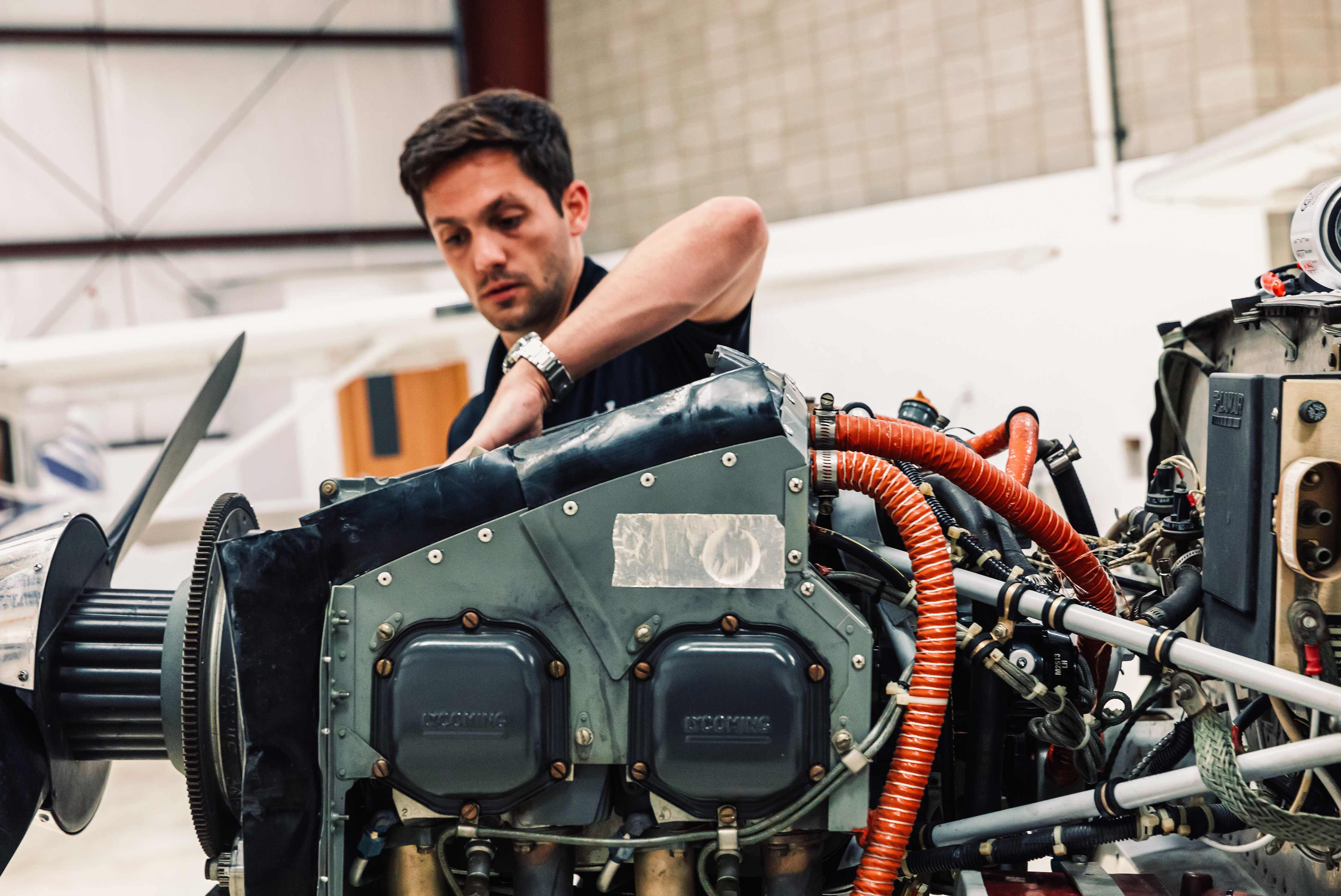 Pre-flight engine inspection
